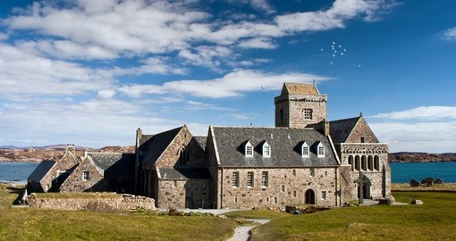 Visit Iona Abbey located on the West Coast of Scotland.