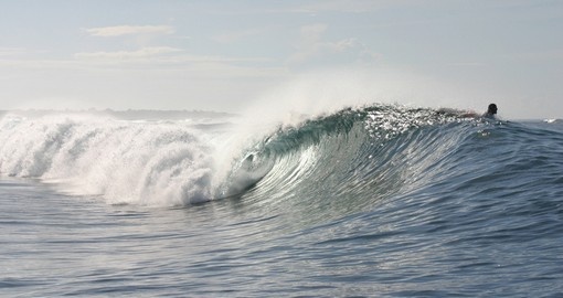 Surfing in Samoa