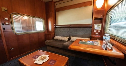 Enjoy all the amenities the Ghan train can offer on your next Australia vacations.