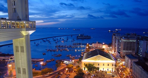 See the View to the port o Salvador on your Brazil tour