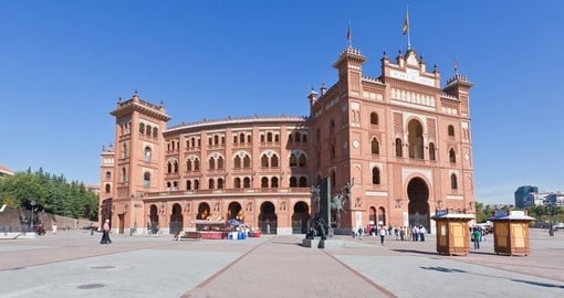 Enjoy the many sights in Madrid like the Plaza de Toros during your Spain vacation.