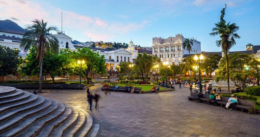 Located high in the Andean foothills, Quito is rich in 16th and 17th century colonial buildings