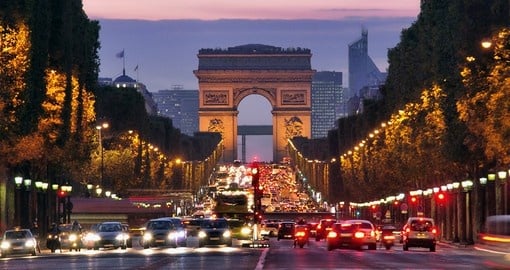 Champs-Elysees at night