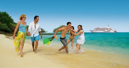 Enjoy a frolicking on the beach with friends and family during your Fiji Vacation.