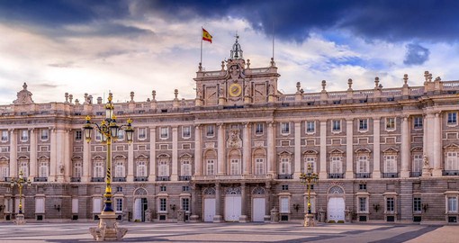 Explore the elegant, architectural jewels of Madrid, one of which is the Royal Palace of Madrid