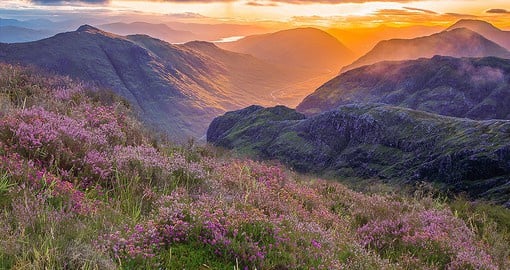 The Glencoe Valley in the Scottish Highlands