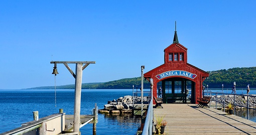 Seneca Lake, the largest of glacial finger lakes in New York State