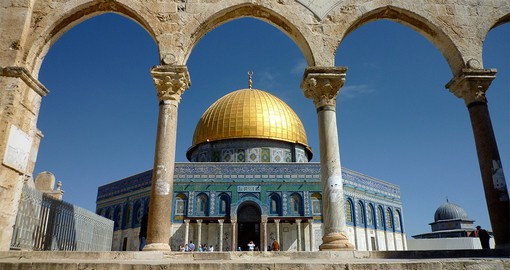 Embrace a popular religious and cultural site by walking the steps to the Dome of the Rock