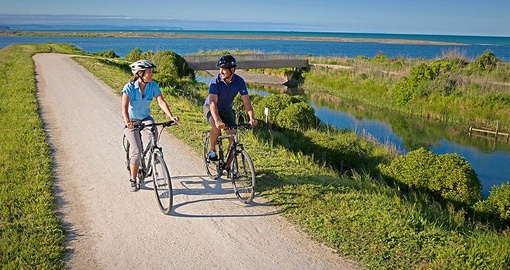 Cycling by the Tuki River Mouth