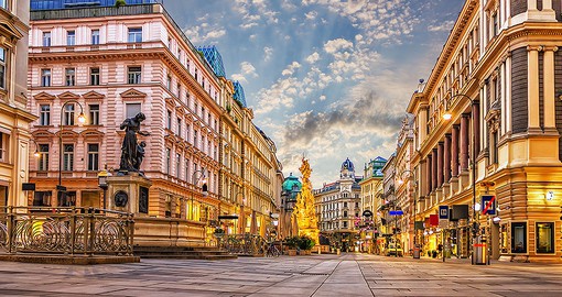 Journey to the center of the city at Graben Street, offering shops, food, and endless entertainment