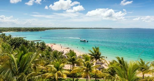 Isla Barú is known for its white and pink sand beaches, and crystalline waters