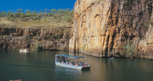Enjoy cruising through Katherine Gorge during your next trip to Australia.