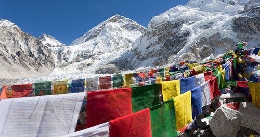 At the Mount Everest base camp you can get a glimpse of your end goal while on your Nepal Treks