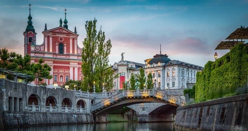 The carefully preserved historic buildings of Ljubljana are the backdrop of a modern, lively city