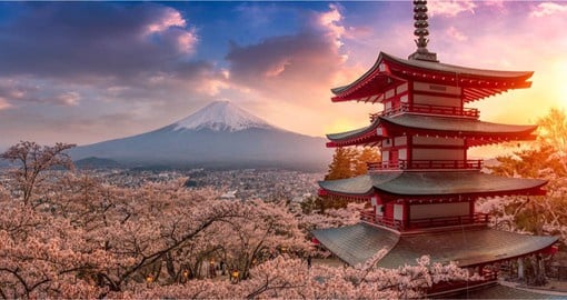 A perfectly shaped volcano, Mount Fuji has been worshiped as a sacred mountain for centuries