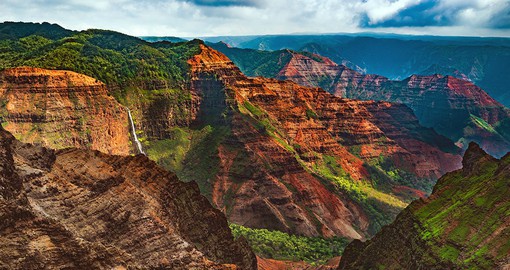 Known as the Grand Canyon of the Pacific, Waimea Canyon is up to 3,000 feet deep