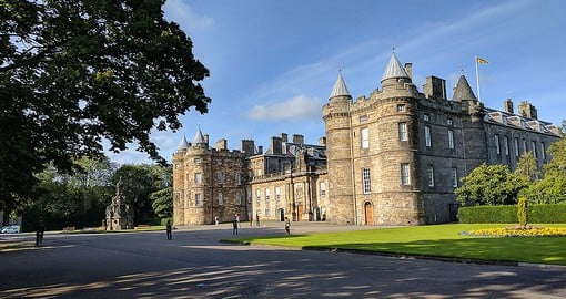 Venture to royal lands while stopping at the Palace of Holyroodhouse, the monarch's official Scotland residence