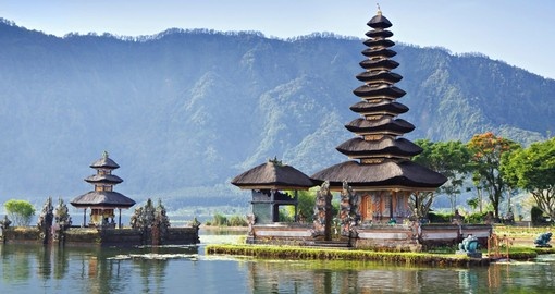 Ulun Danu Temple, Beratan Lake in Bali