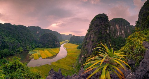 Ninh Binh on the Red River Delta is renown for it's natural beauty