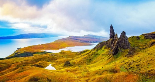 The Old Man of Storr is part of the Trotternish ridge and one of the most photographed places on  Skye