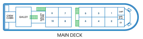 RV River Kwai Main deck plan