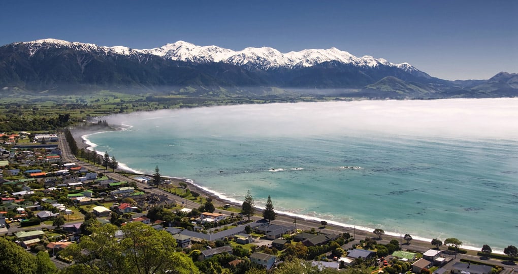 The town of Kaikoura, New Zealand