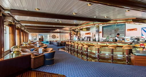 The Bar on the Celestyal Cruise Ship