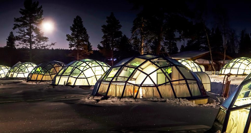 Glass igloo in Lapland