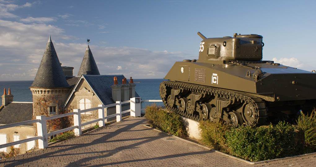 tank on Normandy beach