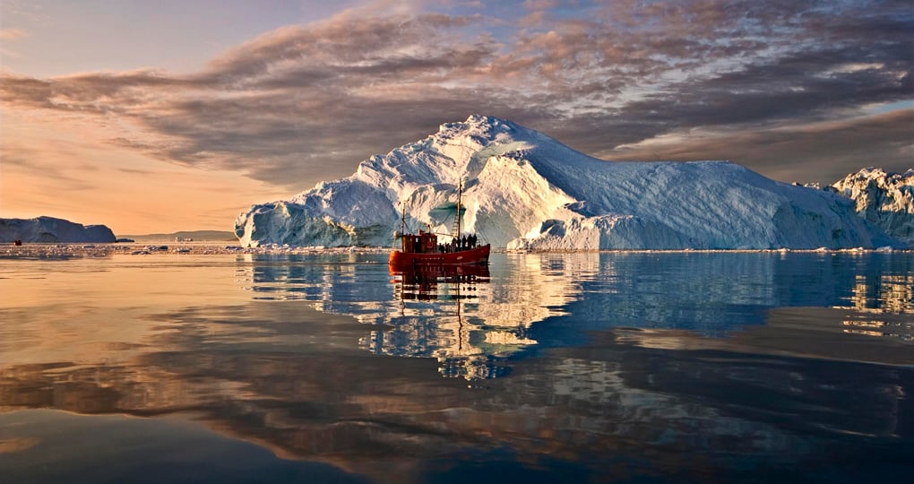 sunset in Greenland