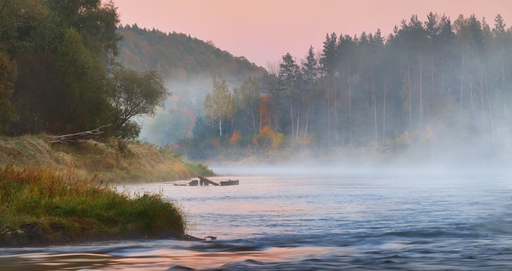Sigulda River in Autumn
