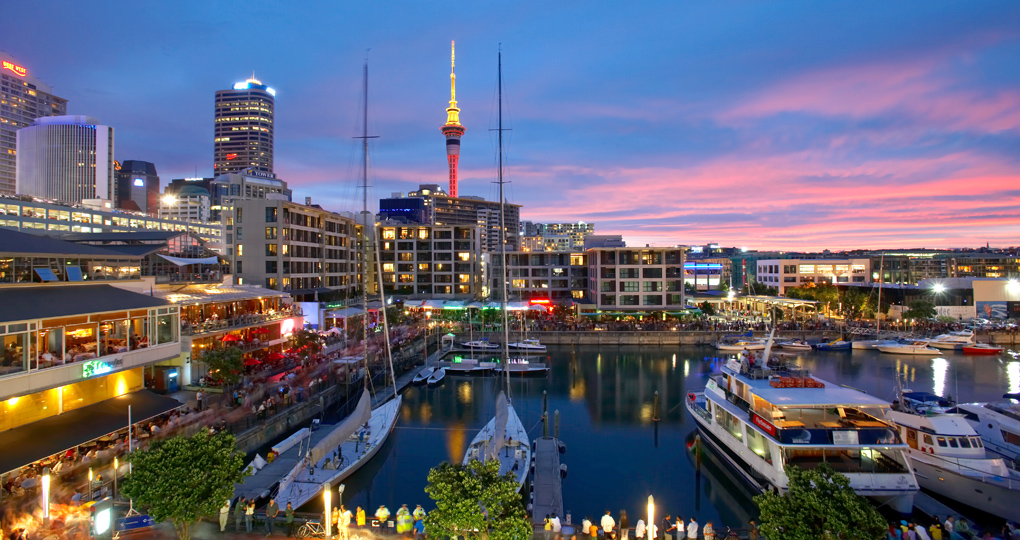 Victoria Harbour Auckland sunset