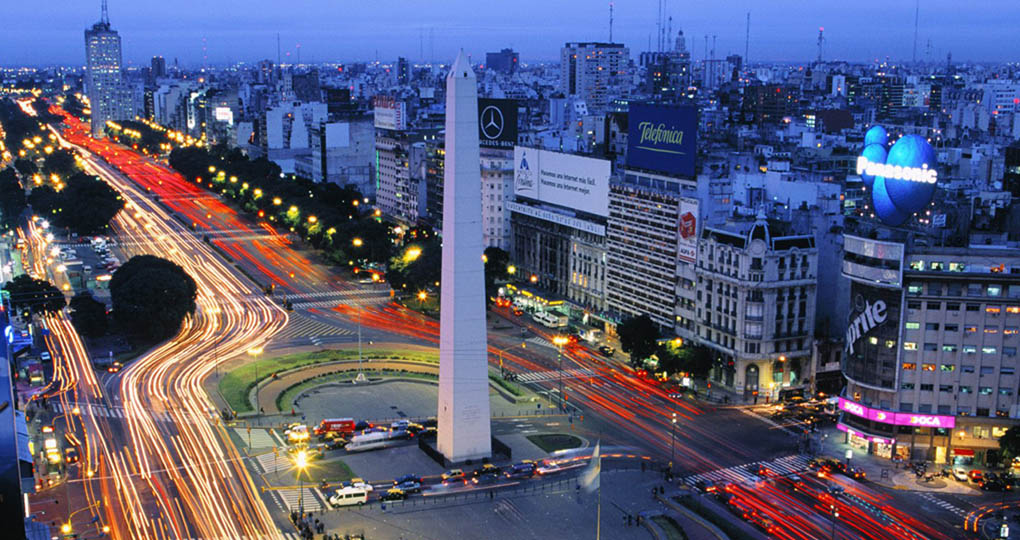 The Obelisk overlooking the Buenos Aires skyline