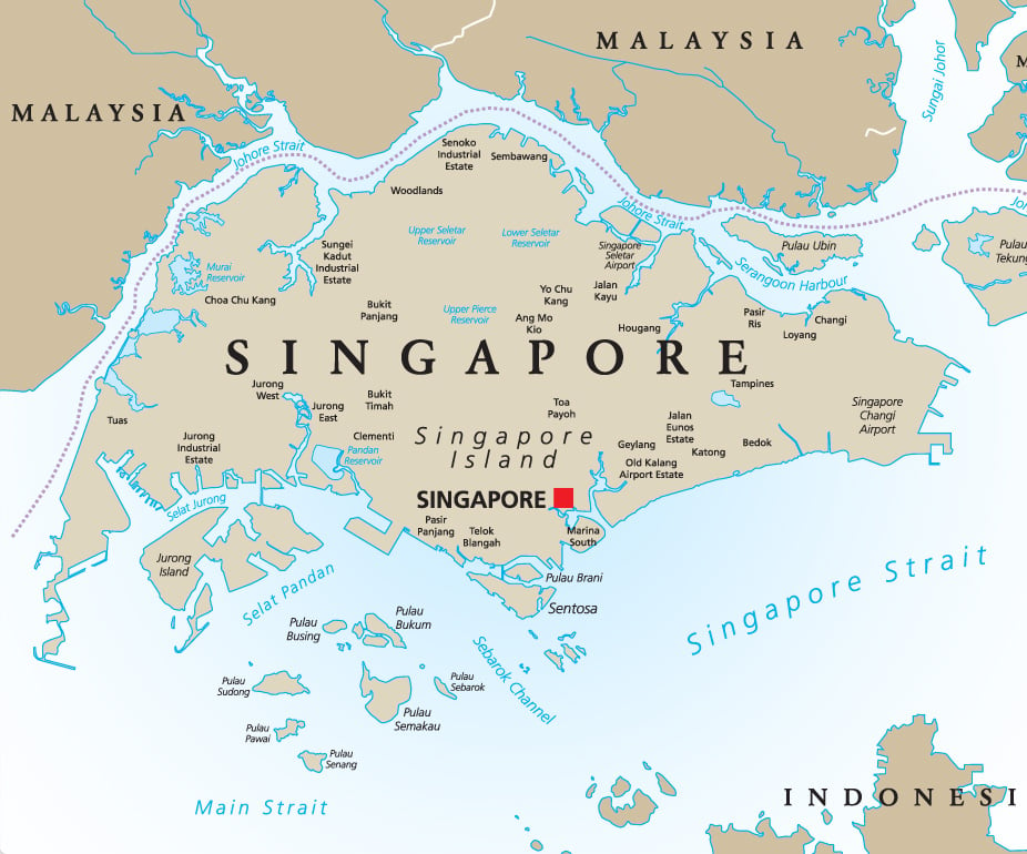 Singapore Tourist Spots Map