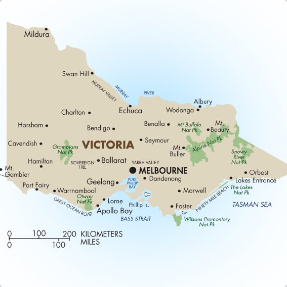 tourist map of victoria australia